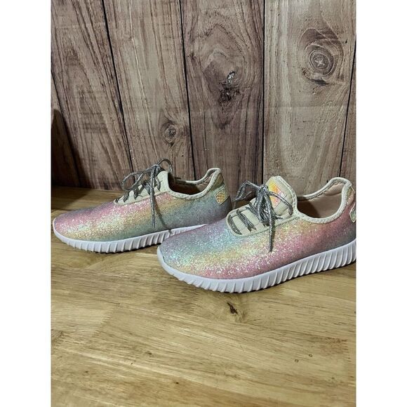 Roxy Rose Women's Fashion Walk Sneaker Size 8.5 Rainbow Glitter - Picture 5 of 10